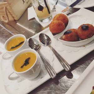 Pumpkin Soup and Croquettes