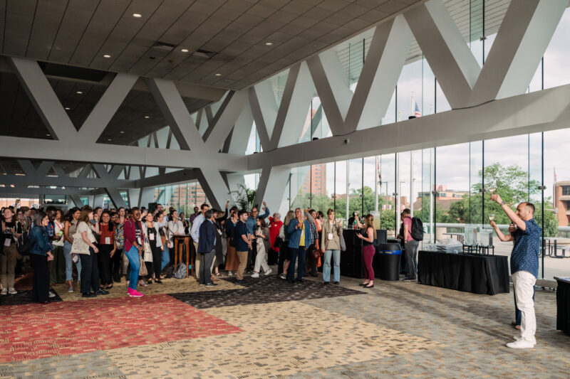 a toast given to a large crowd at conference
