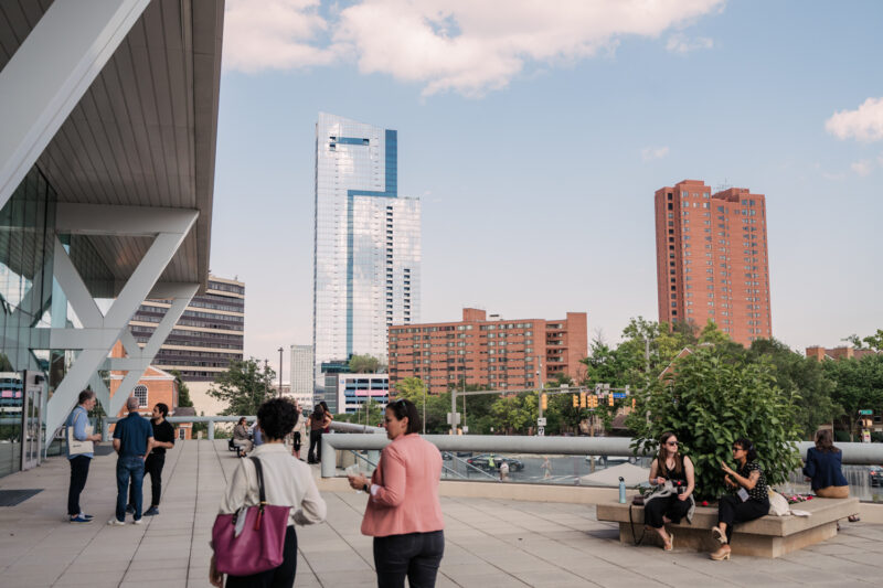 refed summit attendees outside baltimore convention center