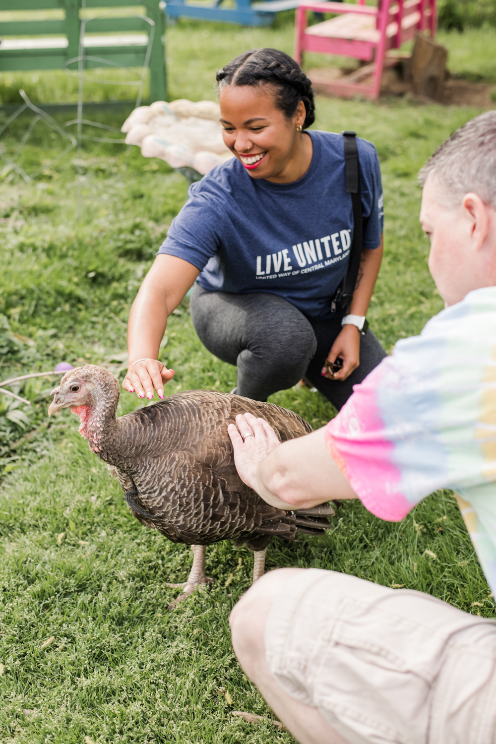 UWCM members interact with animals at filbert street garden