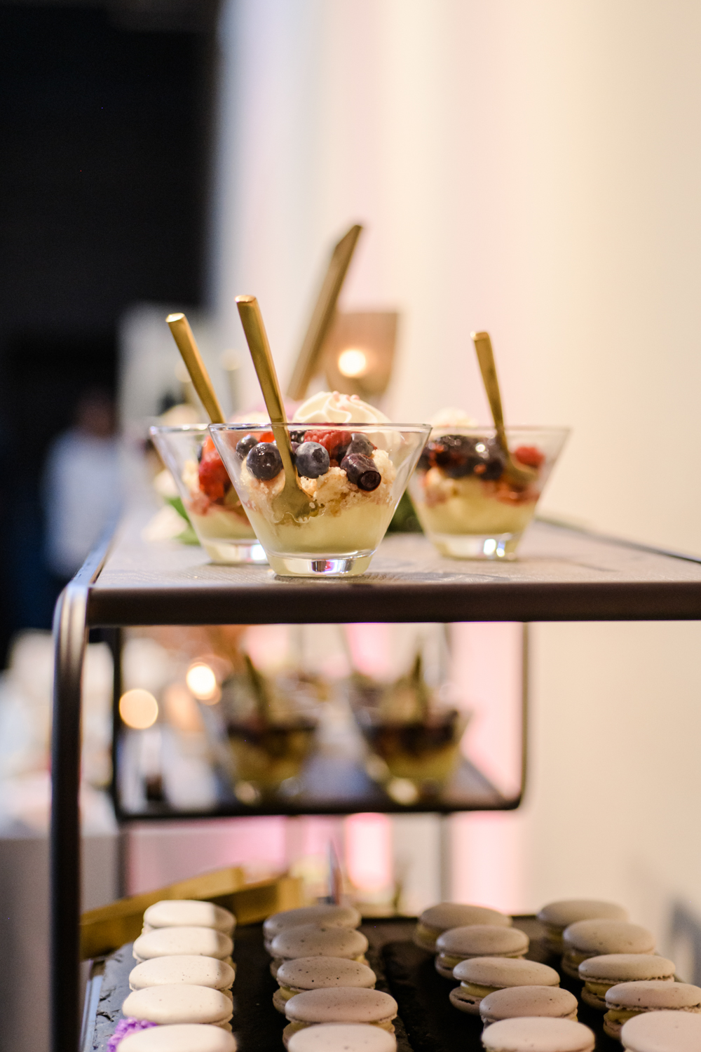 desserts on display shelf