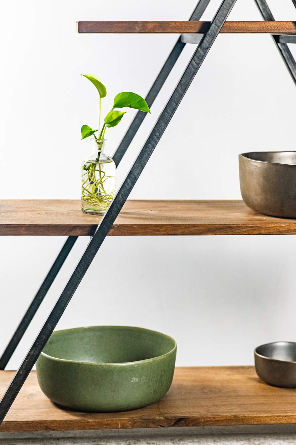 shelf with plant for copper kitchen lookbook