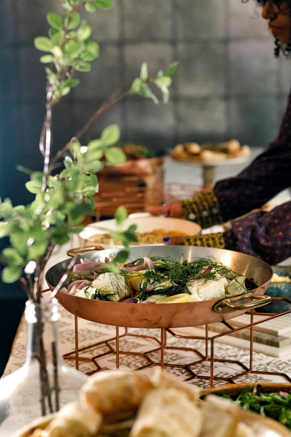 buffet display for copper kitchen lookbook