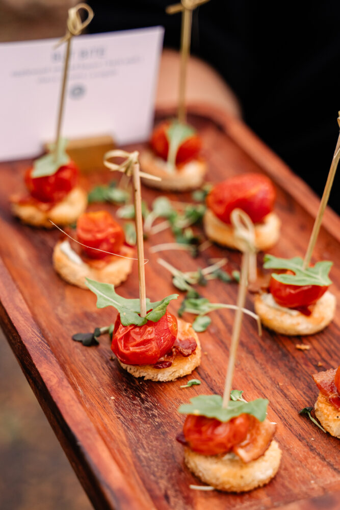 close up of appetizers