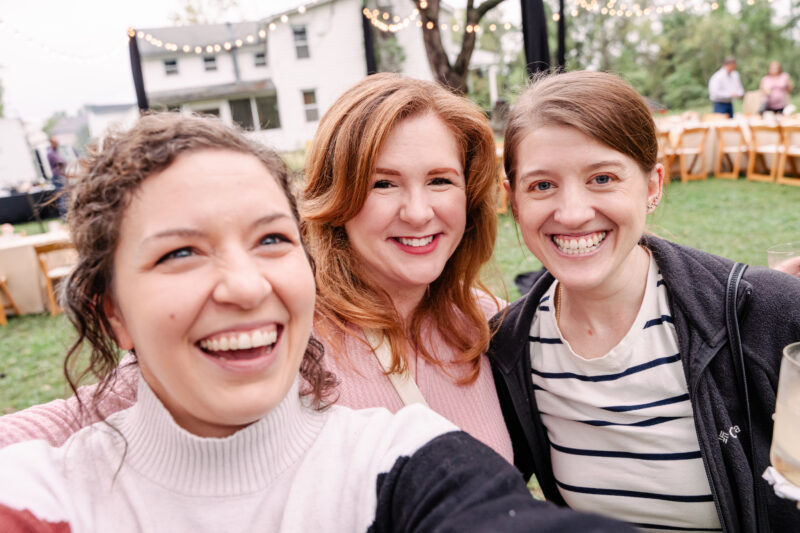 selfie of guests at honey harvest gathering