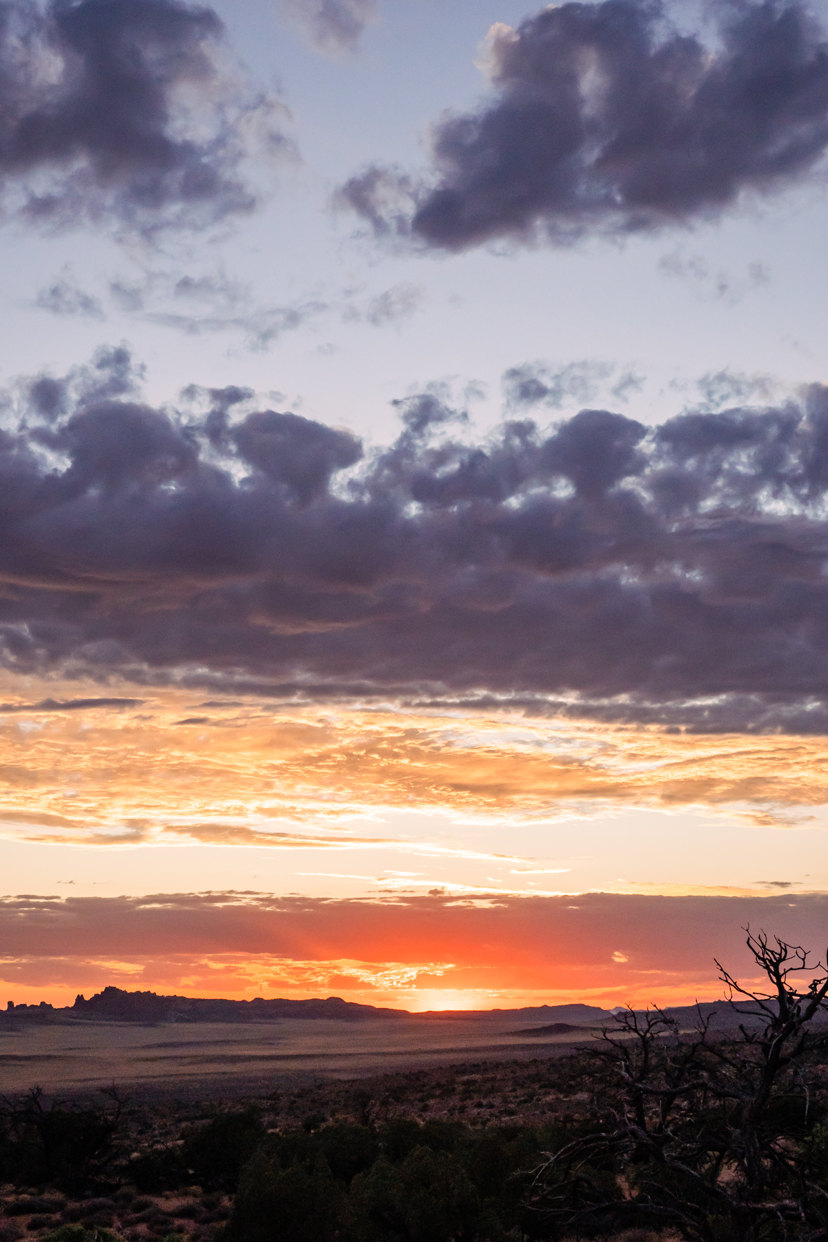 arches national park at sunset