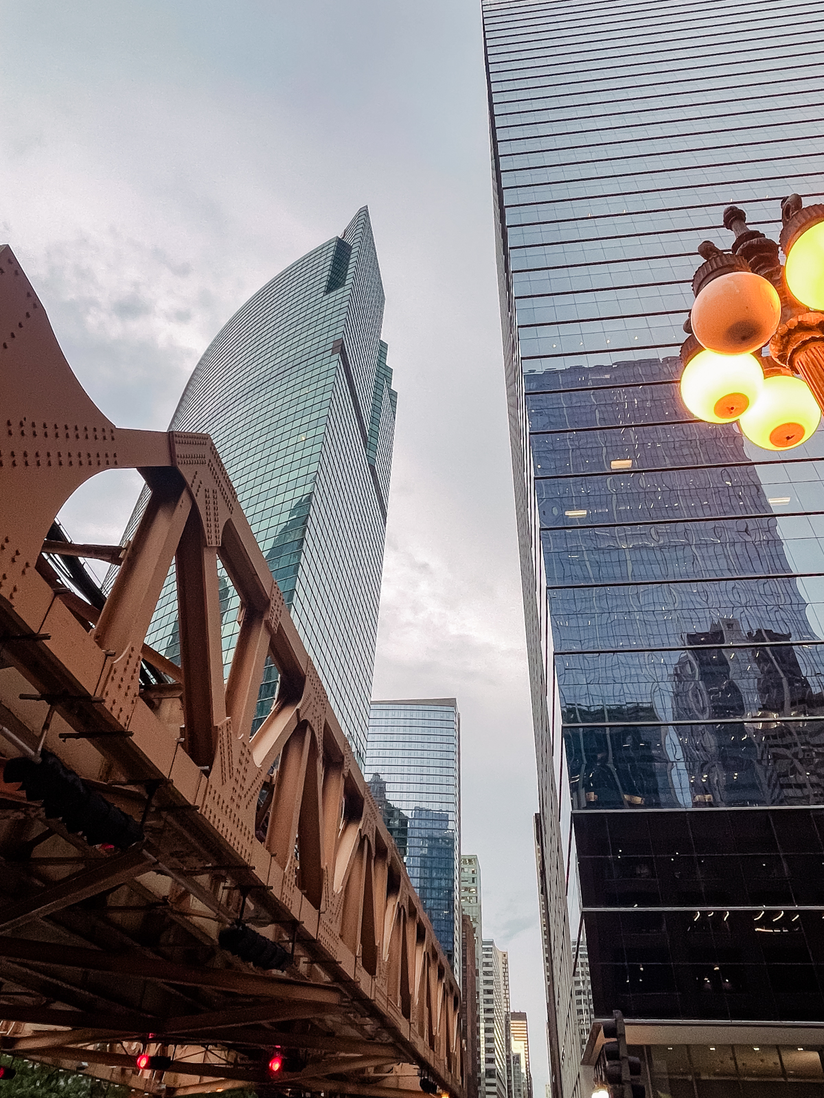 buildings at dusk in Chicago