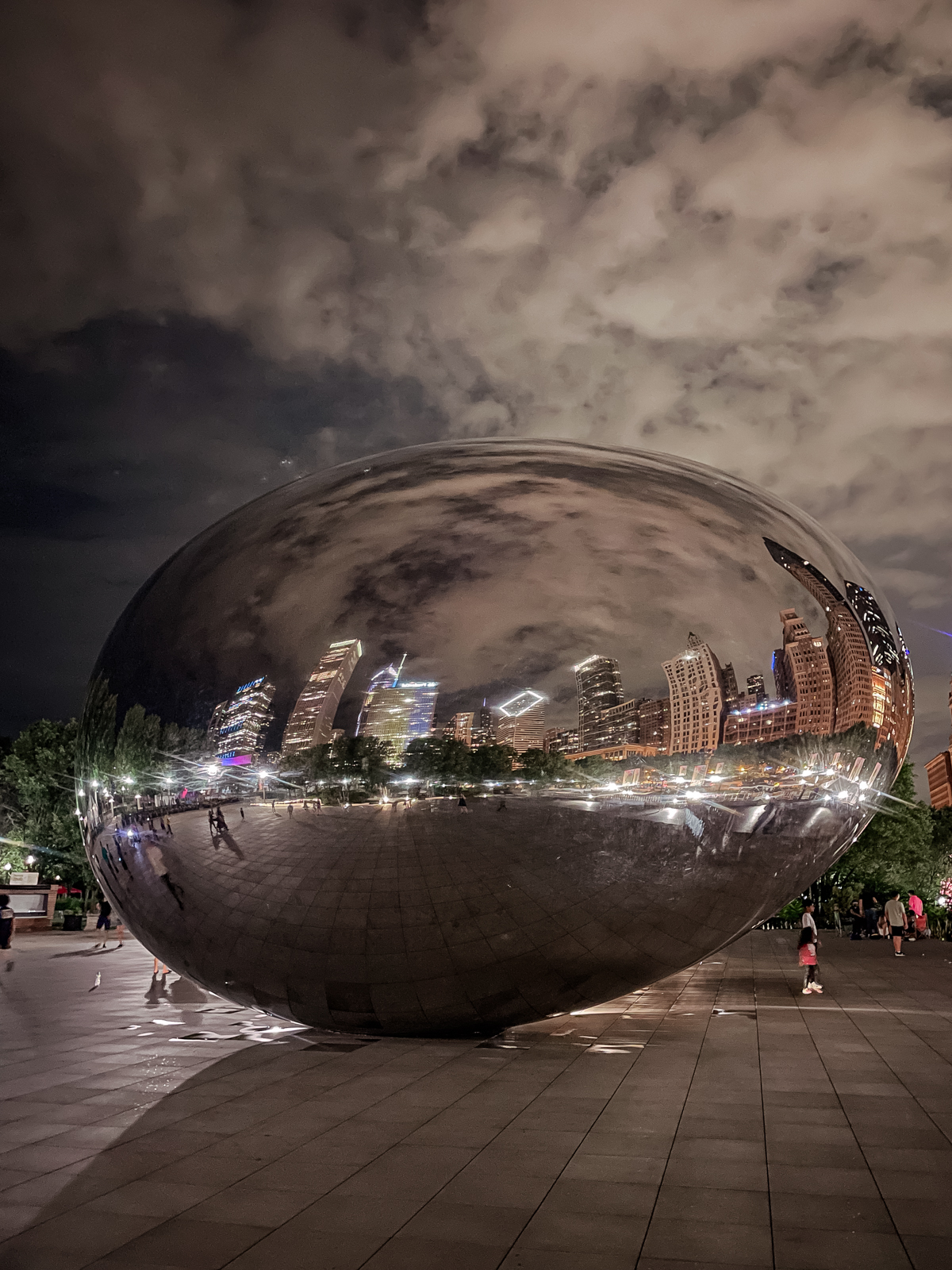 bean at chicago at night