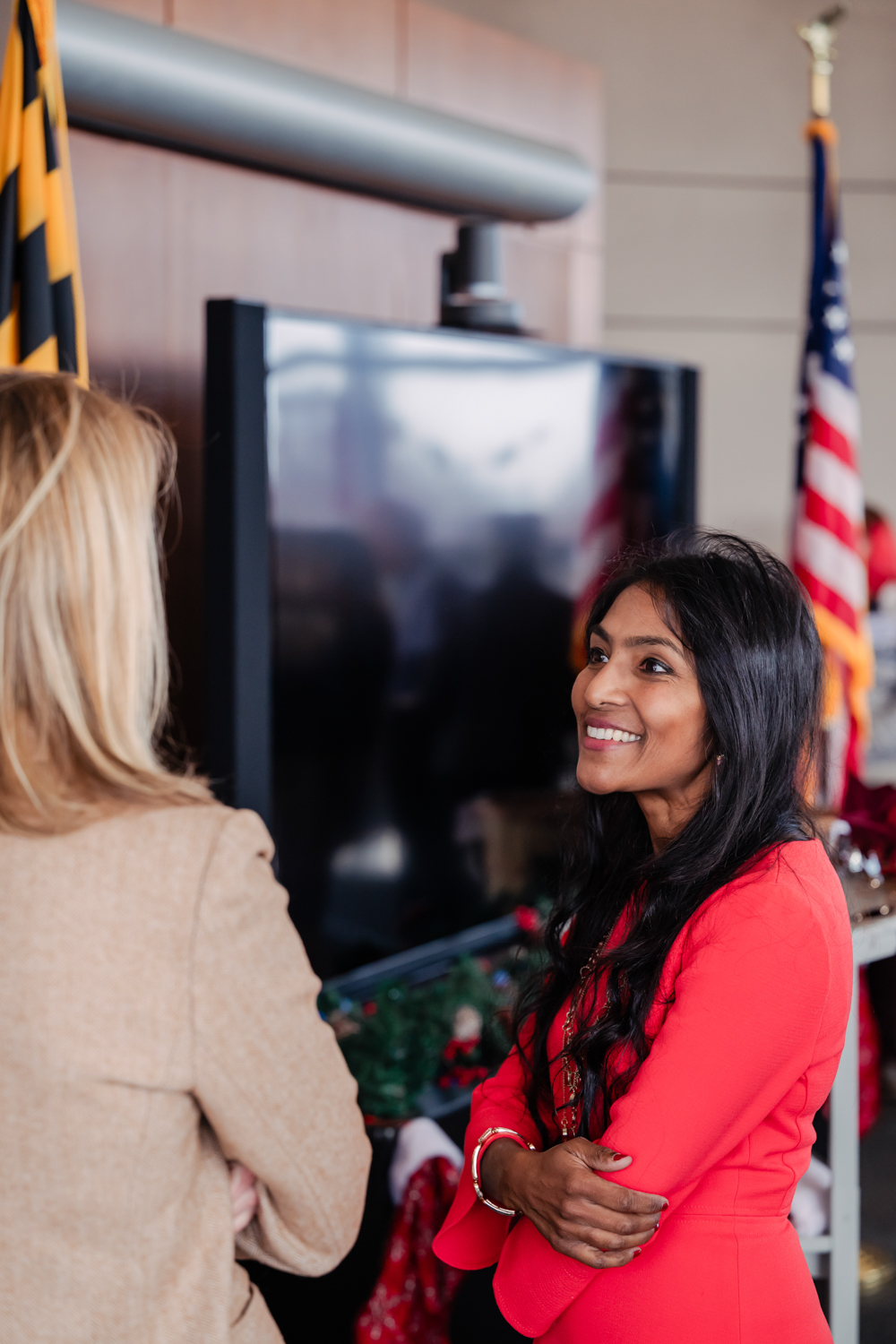 Krish O'Mara talks with Comptroller Brooke Lierman