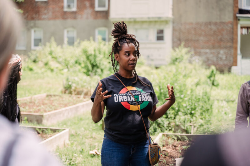 organizer speakers at urban farm